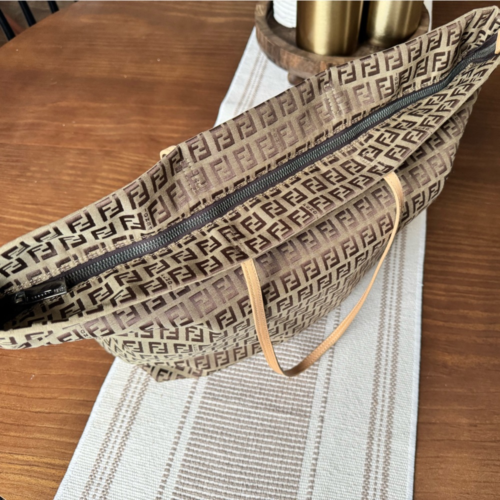 Fendi Signature Brown and Tan Tote - Picture 9 of 11